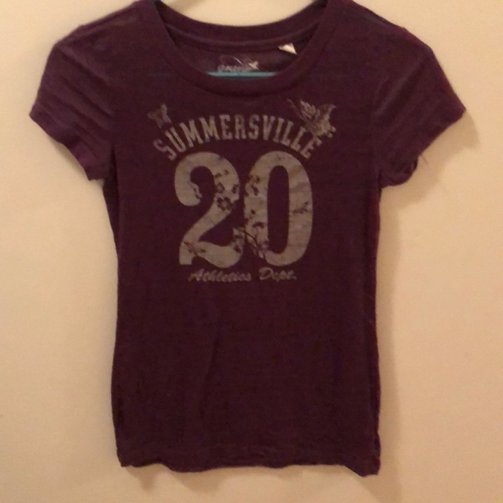 Sheer purple T-shirt